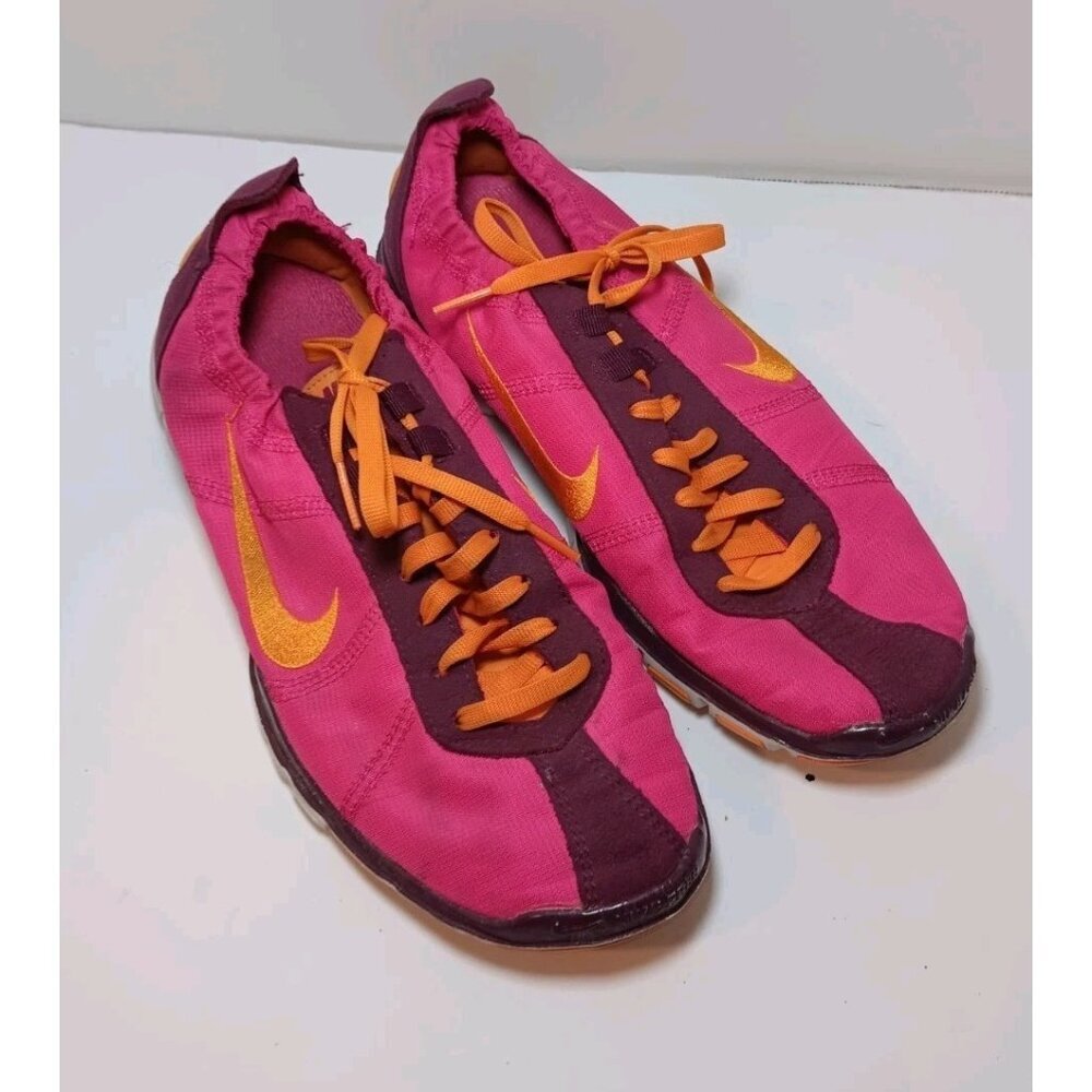 Nike Womens Free Twist Running Shoes Pink Orange 487791-601 Low Training Size 9